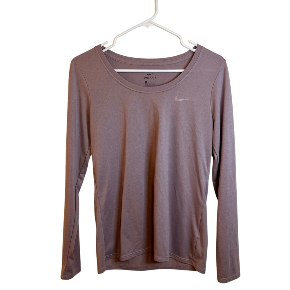 NWOT Women's Nike Mauve Dri-Fit Long Sleeve Running Athletic Layer Shirt, Medium